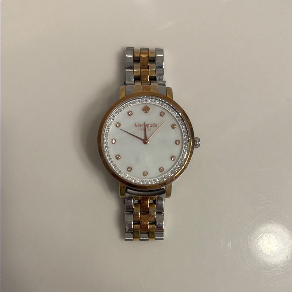 Kate Spade Two-Tone Watch with White Dial